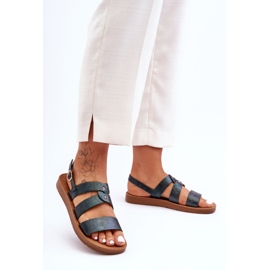 PG1 Naisten kiiltävät sandaalit tummanvihreä Catalia 1