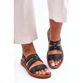 PG1 Naisten kiiltävät sandaalit tummanvihreä Catalia 2