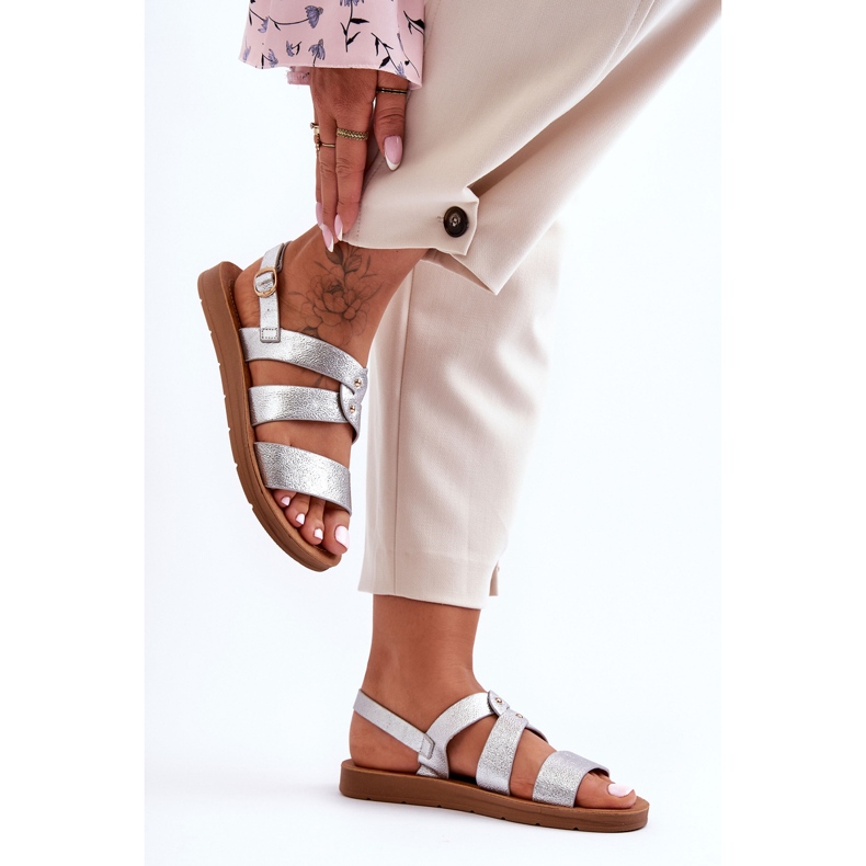 PG1 Naisten kimaltelevat sandaalit, hopea Catalia 2