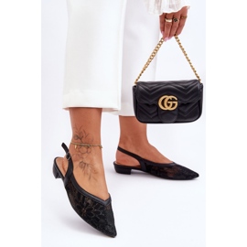 PG1 Naisten kukkaballerinat Black Adore musta 1