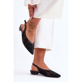 PG1 Naisten kukkaballerinat Black Adore musta 2