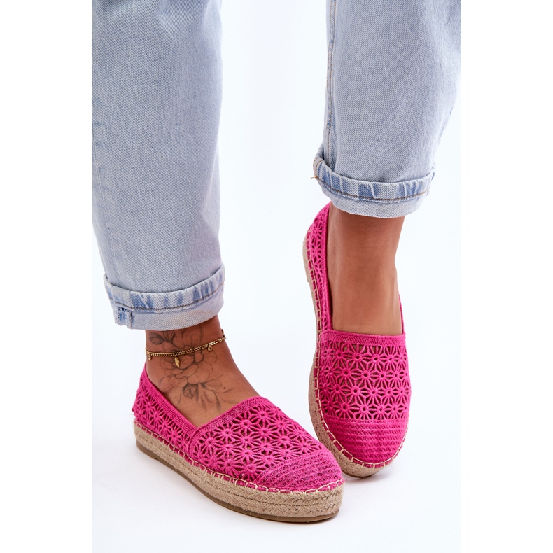 PG1 Naisten harjakattoiset espadrillit Pink One Lover vaaleanpunainen 1