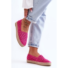 PG1 Naisten harjakattoiset espadrillit Pink One Lover vaaleanpunainen 2