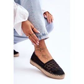PG1 Naisten harjakattoiset Espadrilles Black One Lover musta 2