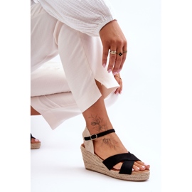 Naisten mokkanahkaiset sandaalit, musta Tessa 2