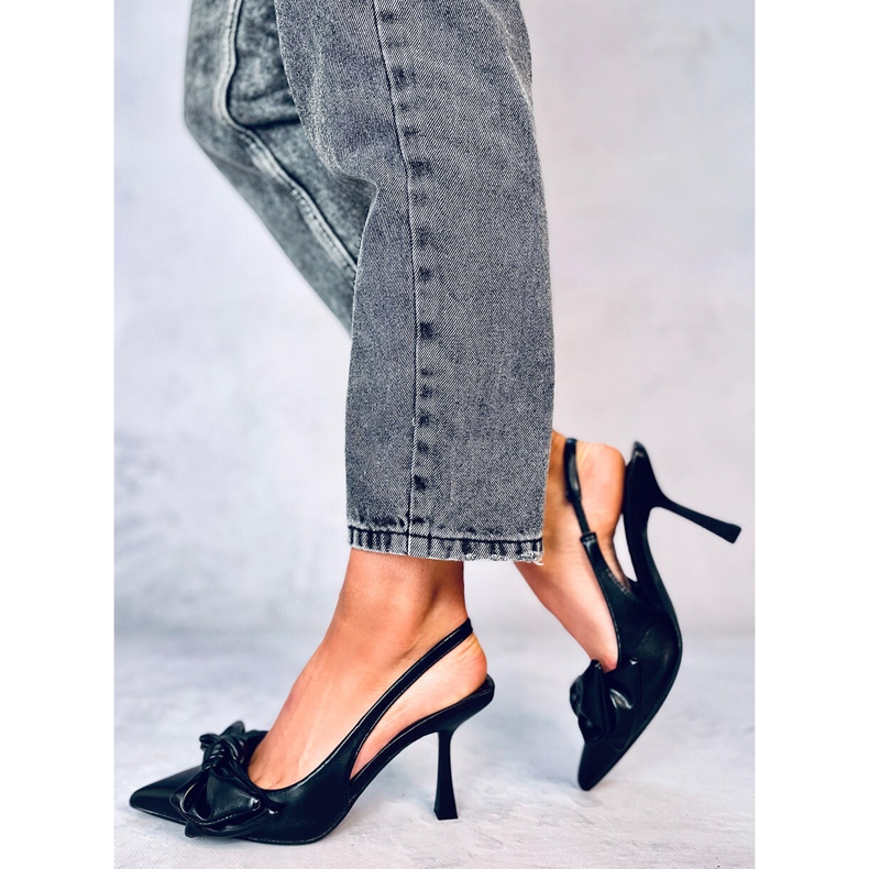 Deluna Black avoimet kantapääpumput musta 2