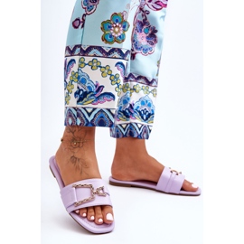 Naisten klassiset tossut, joissa on koristeltu violetti vaikuttava 1