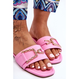 Naisten klassiset tossut vaaleanpunaisella vaikuttavalla koristeella vaaleanpunainen 2