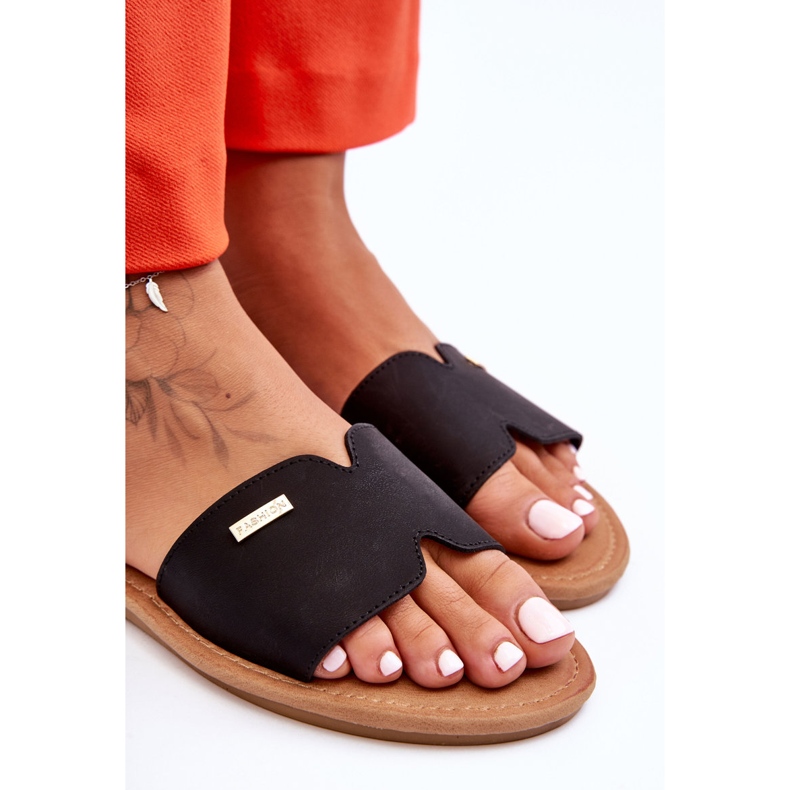 Naisten mukavat tasakorkokengät, musta Coraline 2