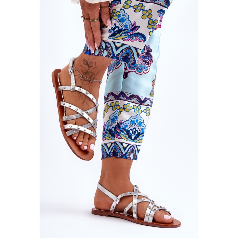 Naisten sandaalit Silver Alemona hopea 2