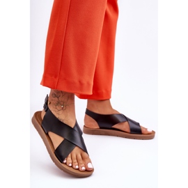 PG1 Vaaleat klassiset naisten sandaalit, musta Lenny 1