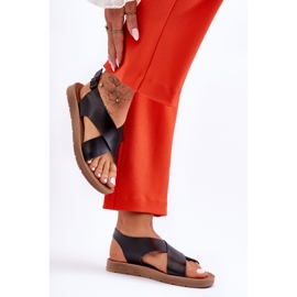 PG1 Vaaleat klassiset naisten sandaalit, musta Lenny 2