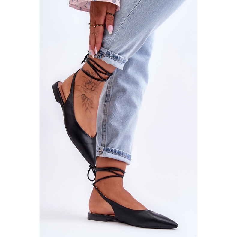 PG1 Naisten nauhabaleriinat mustat Lilly Ann 2