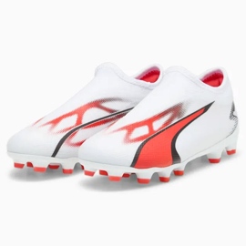 Puma Ultra Match Ll FG/AG Jr 107514-01 jalkapallokengät valkoinen valkoinen 1