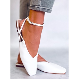 Gianna Whiten avokorkoinen ballerina valkoinen 2