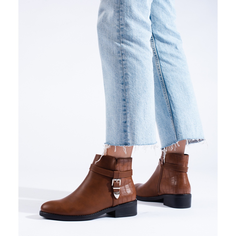 Shelovet ruskeat klassiset naisten saappaat 1