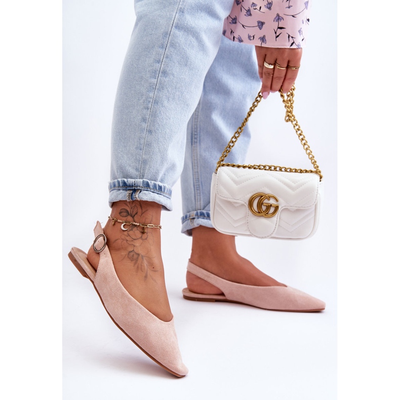 PS1 Kenra naisten vaaleanpunaiset mokkanahkaiset ballerinat vaaleanpunainen 1