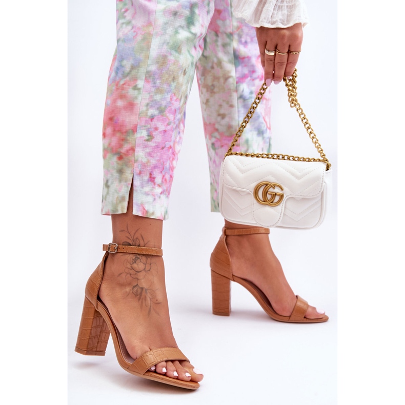 Sandaalit On A Pole Snake Pattern Ruskea Hacia 2