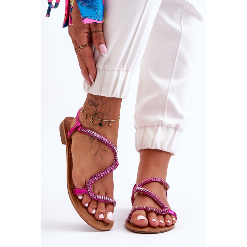 Hayen Naisten Slip-on sandaalit, joissa koristelu vaaleanpunainen 1