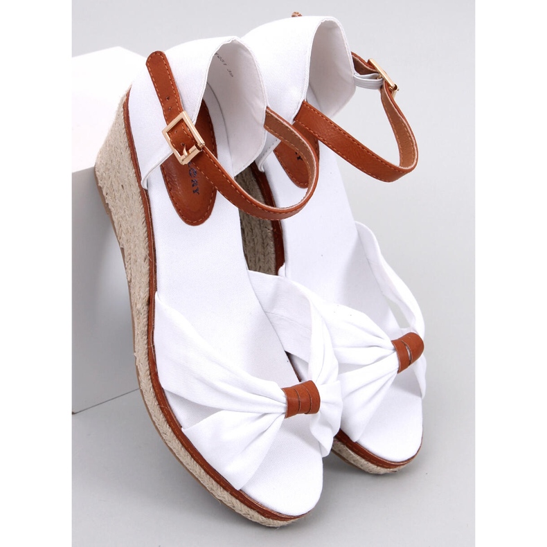 Kristen Whiten Espadrille-kiila sandaalit valkoinen 1