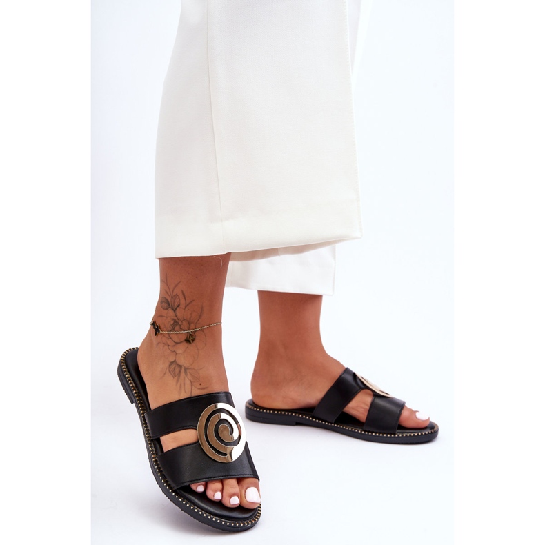 Muodikkaat tossut peilikoristeella Musta Deep Breath 2