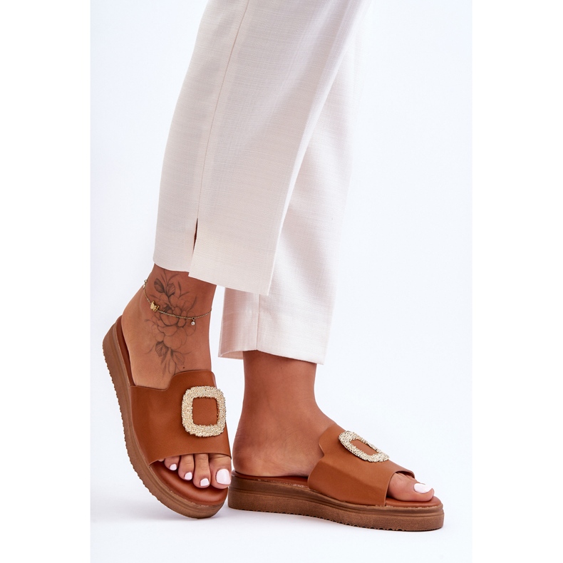 Naisten Denicia Brown -koristetossut ruskea 1