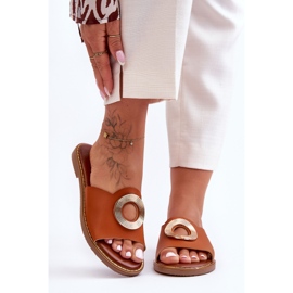 Naisten sandaalit pyöreällä koristeella Camel Donatell ruskea 2