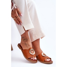 Naisten sandaalit pyöreällä koristeella Camel Donatell ruskea 6
