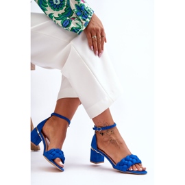 Essenza Blue Suede punottu sandaalit sininen 1