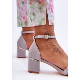 Essenza Grey Suede Braid sandaalit harmaa 2