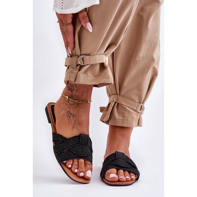 Naisten mustat Aversa-kangastossut 2