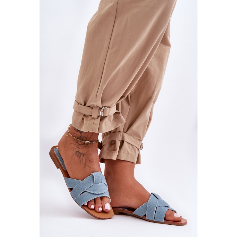 Naisten kangastossut Vaaleansininen Aversa 1