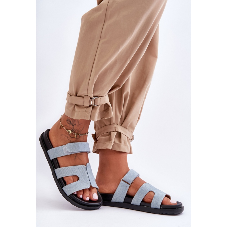 FJ1 Naisten kangas Tarranauhatossut Vaaleansininen Jose 1