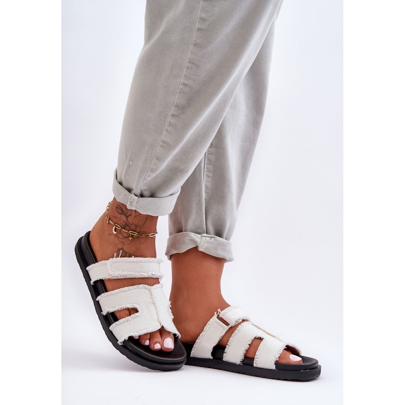 Naisten tarranauhatossut, valkoinen Lamirose 1