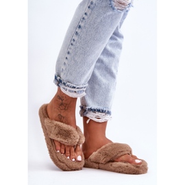 Naisten turkistossut Tossut Ruskea Elma 1