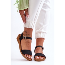 Klassiset Low Wedge -sandaalit, musta Arya 1