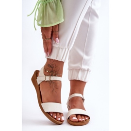 Klassiset valkoiset Arya Low Wedge -sandaalit valkoinen 2