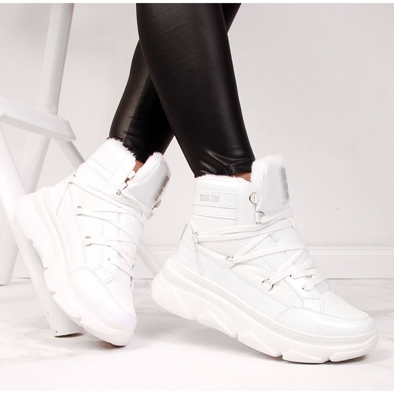 Naisten lumikengät alustalla valkoinen Big Star II274463 1