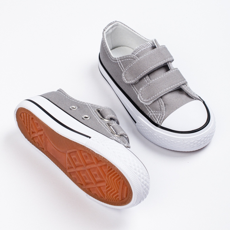 Shelovet harmaat lasten tennarit tarranauhalla 1