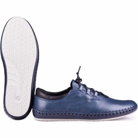 Kampol Miesten nahkakengät rento 337/63 laivastonsininen kasvot 5