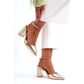 Eco-nahkapumput koristehihnalla, Golden Lirosa kultainen 1