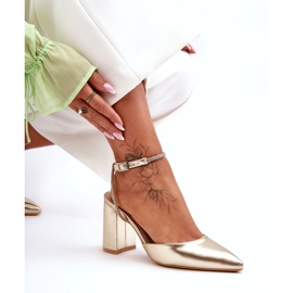 Eco-nahkapumput koristehihnalla, Golden Lirosa kultainen 3