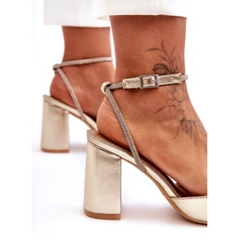 Eco-nahkapumput koristehihnalla, Golden Lirosa kultainen 4