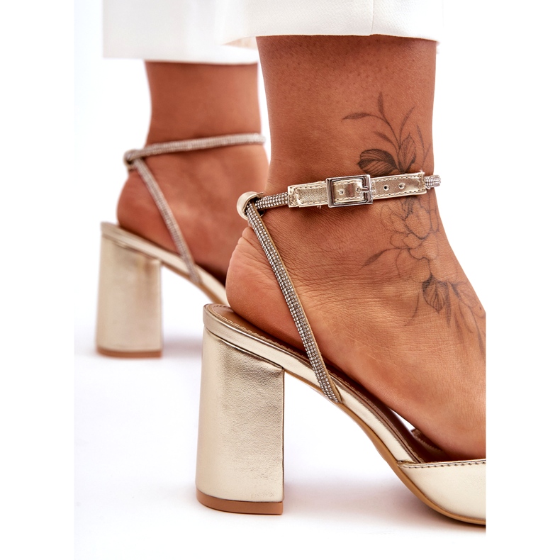 Eco-nahkapumput koristehihnalla, Golden Lirosa kultainen 4