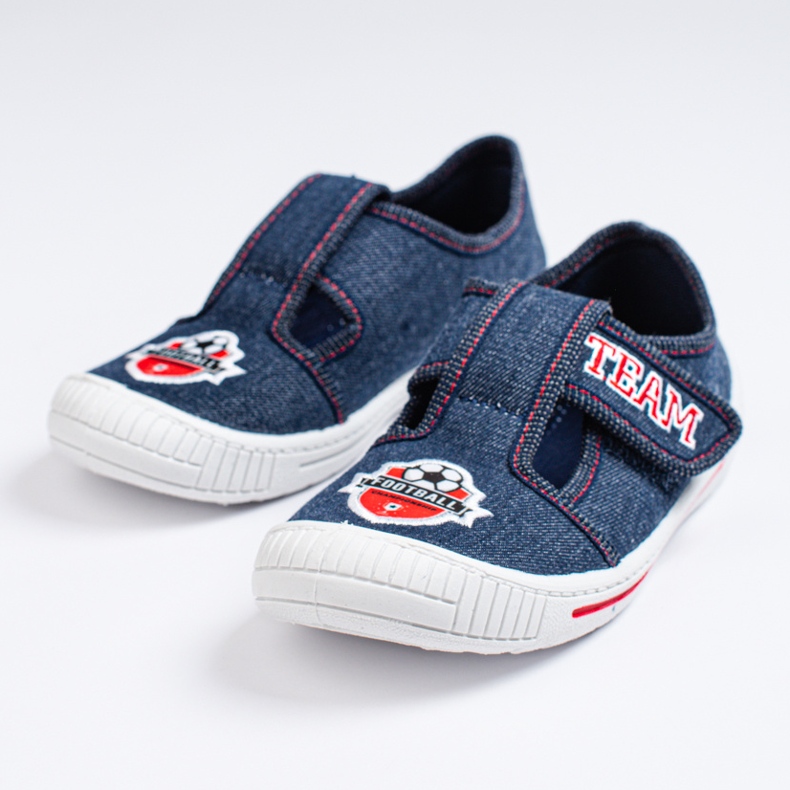 SHELOVET Velcro-tossut pojalle 3F-pallolla sininen 1