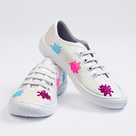 SHELOVET 3F lasten slip-on kiiltävät valkoiset tennarit monivärinen 1