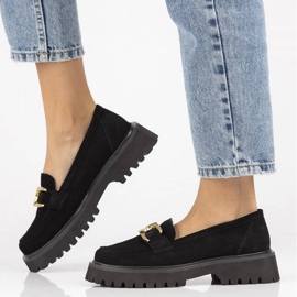 Filippo DP4916 nahkaiset mokkahousut alustalla mustat 1