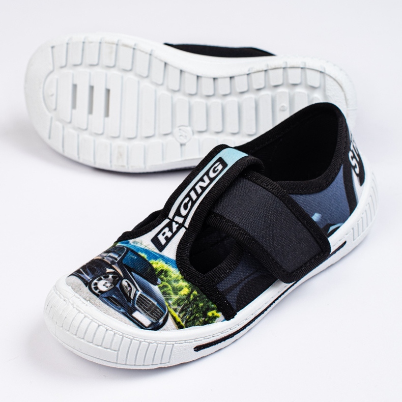 SHELOVET Lasten tossut 3F-autolla musta 1