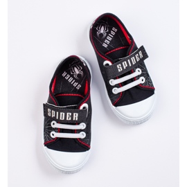 SHELOVET Tennarit pojalle tarranauhalla 3F musta 1