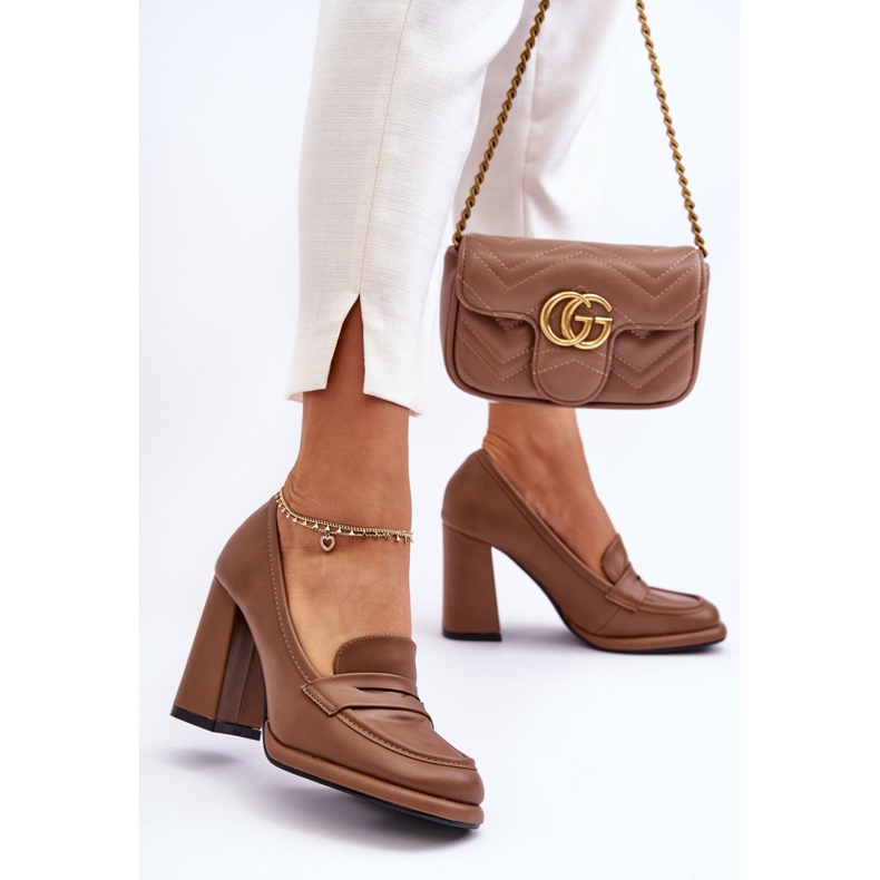 PS1 Muodikkaat pumput kantapäässä Ruskea Florence 1